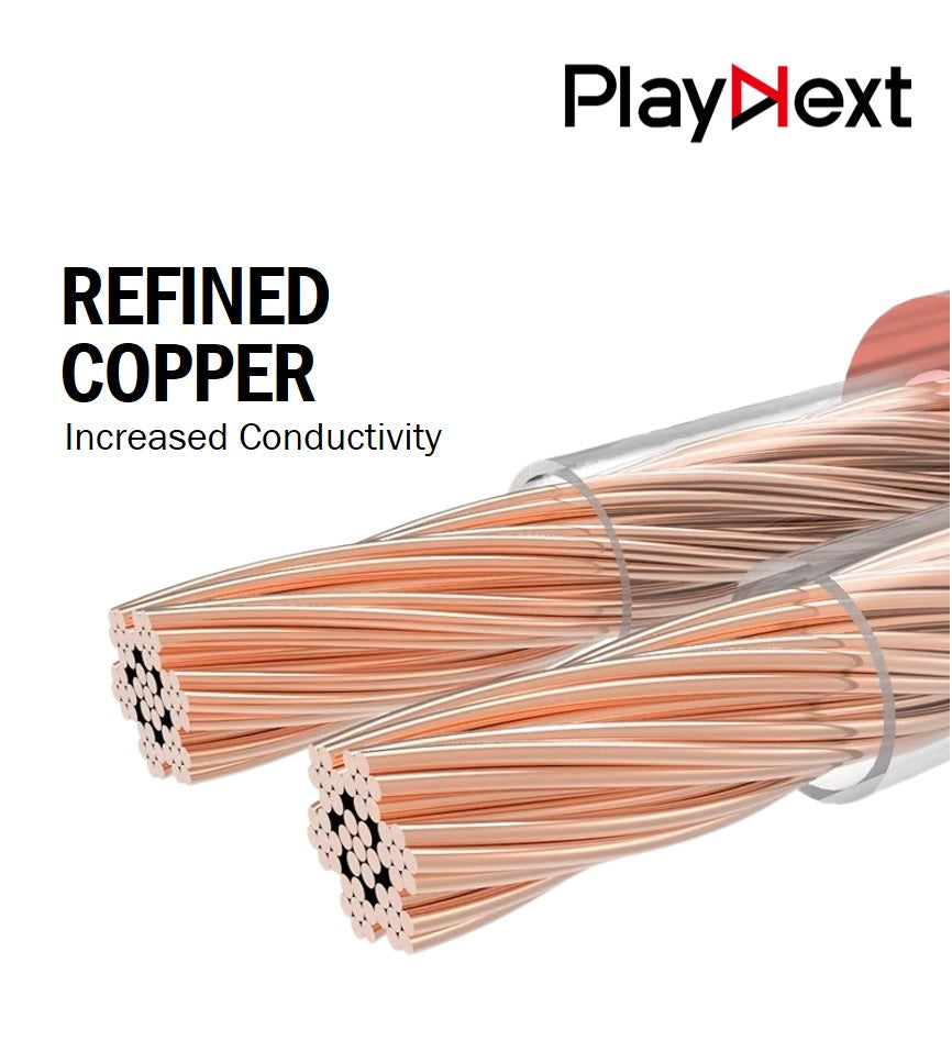 Premium 18 Gauge Speaker Wire, Oxygen Free Refined Copper - 100-Core x 2 (5 Meters)